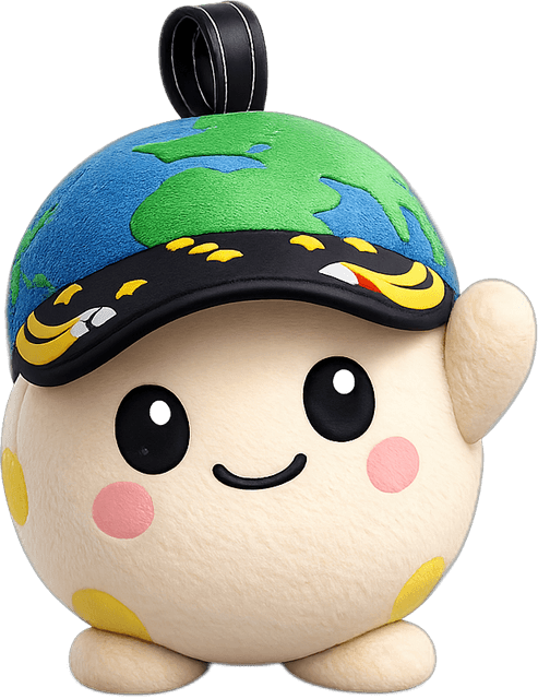 Rise mascot waving hello, floating in the night sky
